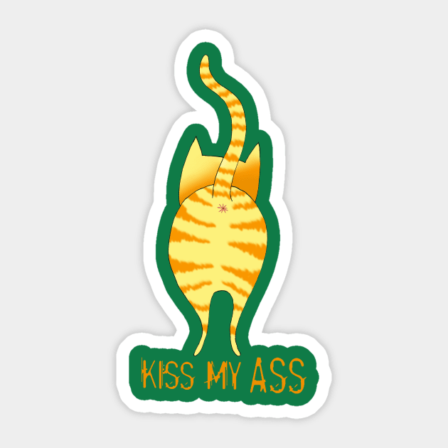 Kiss My Ass Sticker by Scratch